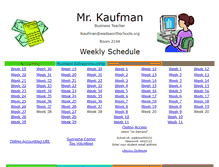 Tablet Screenshot of kaufmanschedule.com